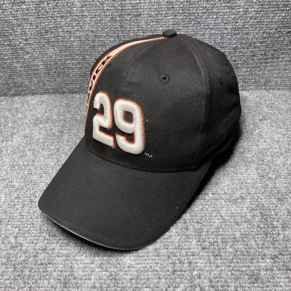 Kevin Harvick Hat Cap Strap Back Mens Black NASCAR Racing Goodwrench 29